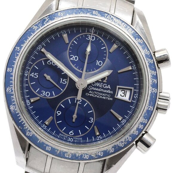 OMEGA Speedmaster 3212.80 Date Chronograph blue Dial Automatic Men's_890837 - Picture 1 of 7